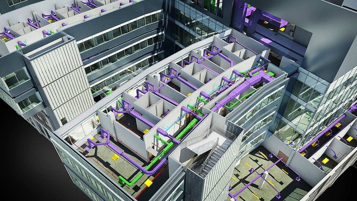 BIM specialist modeling in building construction